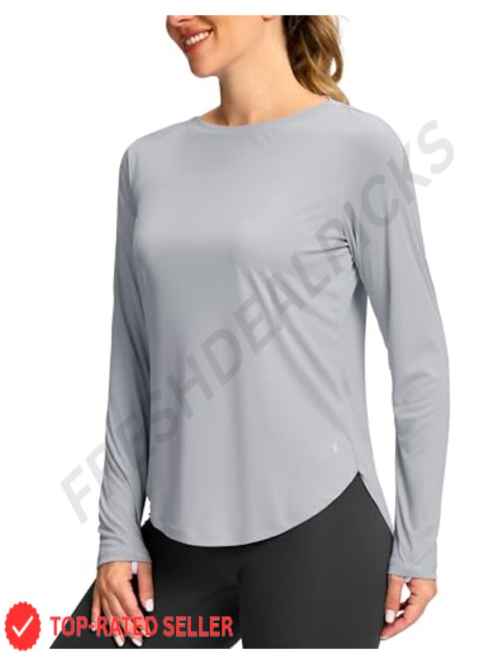 UPF 50+ Sun Protection Long Sleeve Shirt Lightweight Quick Dry Hiking Top